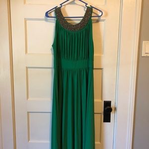 Full Length Green Formal Dress